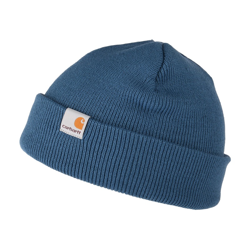 Carhartt WIP Hats Stratus Short Watch Beanie Hat – Prussian Blue 1-Size