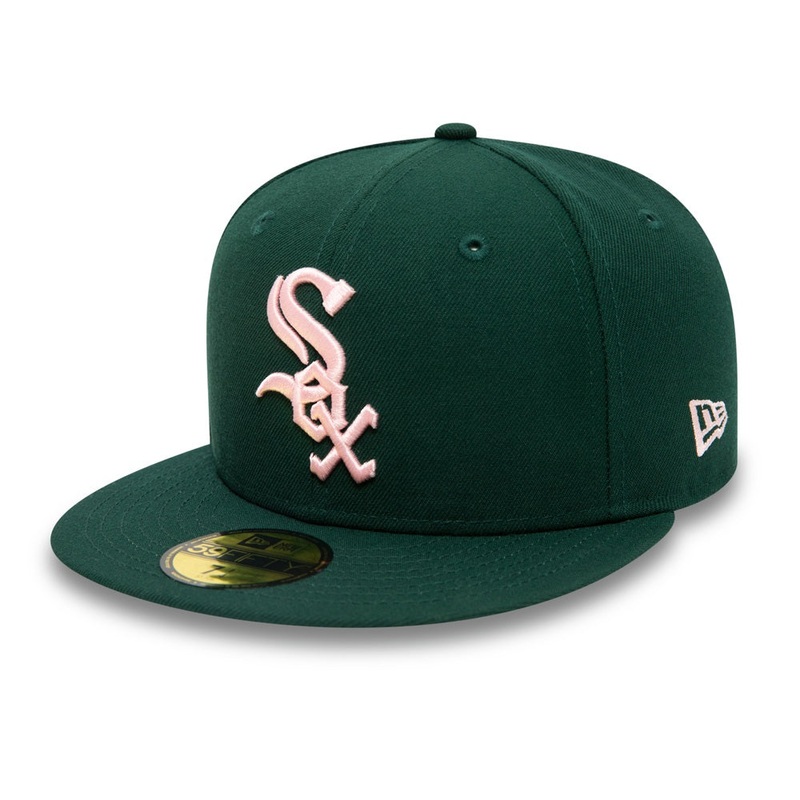 Chicago White Sox Green Pink Side Patch Green Cap 7