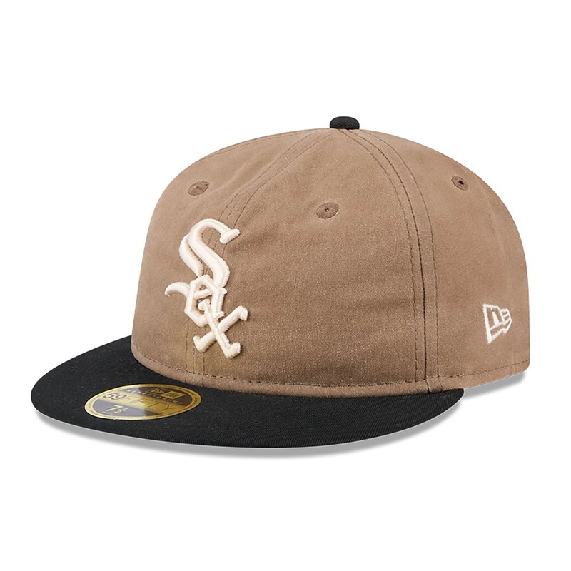 Chicago White Sox Wax Canvas Khaki Retro Crown 59FIFTY Fitted Cap 6 7/8
