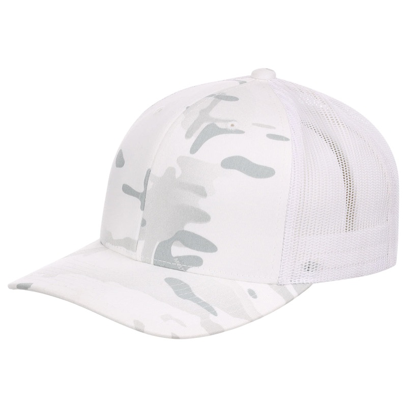 Flexfit Fan Trucker – White/Camo Adjustable