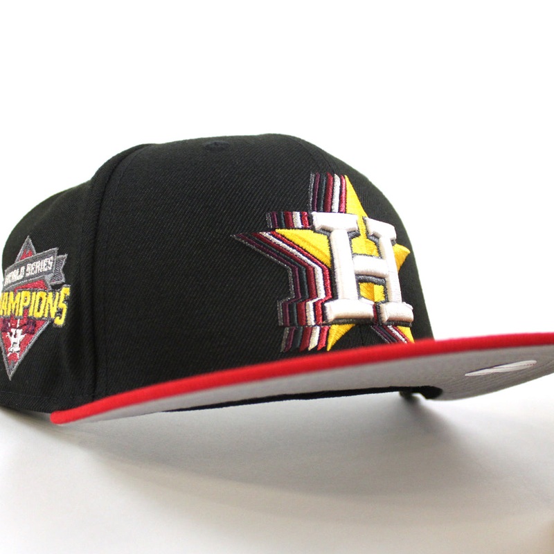 Houston Astros 2022 World Series Champions New Era 59Fifty Fitted Hat (Black RED Gray Under Brim) 7