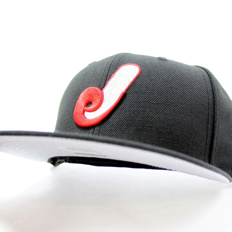 Jacksonville Expos 1987 Retro New Era 59Fifty Fitted Hats (Black Gray Under Brim) 7