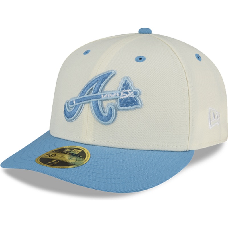 New Era Atlanta Braves Chrome Sky Low Profile 2022 59FIFTY Fitted Hat