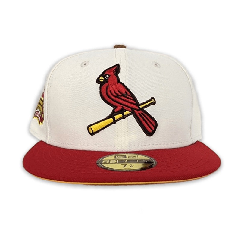 New Era St. Louis Cardinals Off-White/Red Busch Stadium Yellow UV 59FIFTY fitted Hat