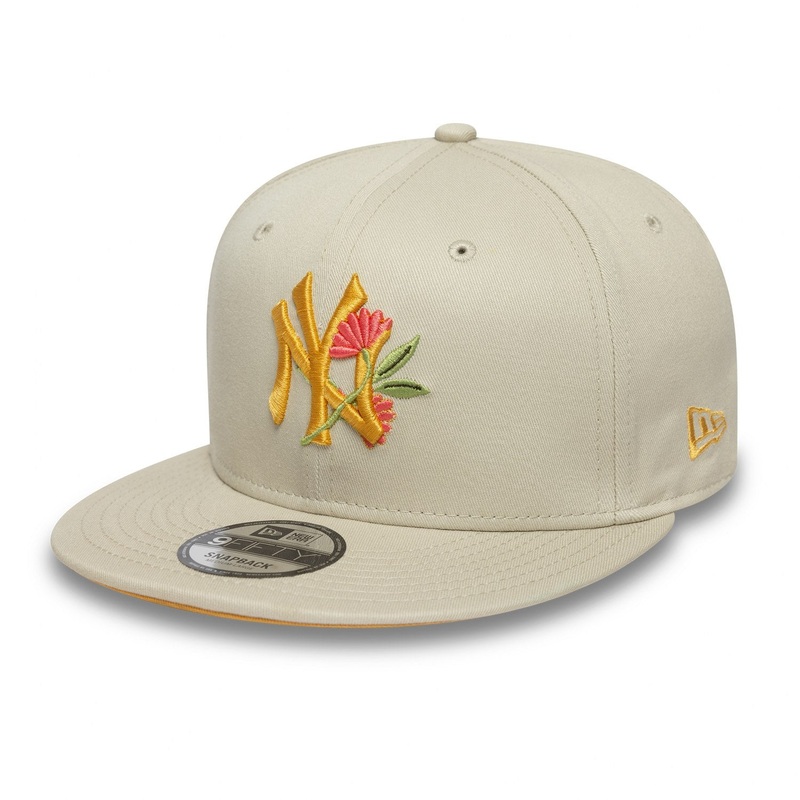 New York Yankees 9FIFTY Precurved Floral Stone Cap S-M