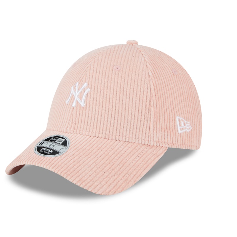 New York Yankees 9FORTY Womens Cord Pink Cap One Size