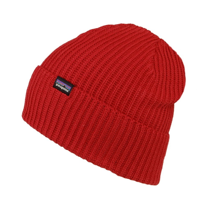 Patagonia Hats Fishermans Rolled Beanie Hat – Red 1-Size