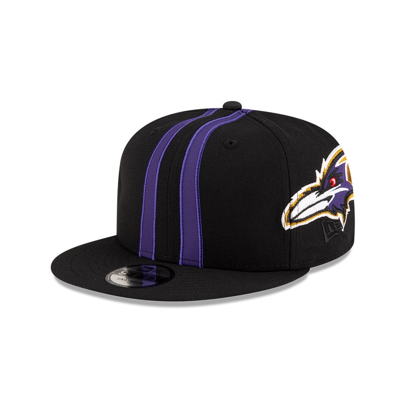 Baltimore Ravens New Era HELMET 9Fifty Snapback Hat – Black/Purple
