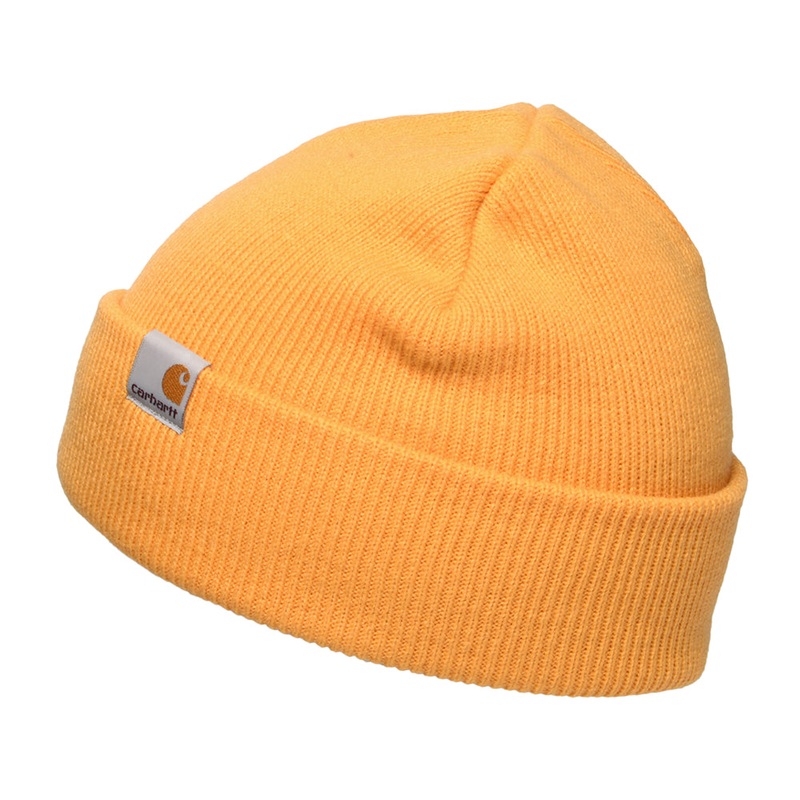 Carhartt WIP Hats Stratus Short Watch Beanie Hat – Mustard 1-Size
