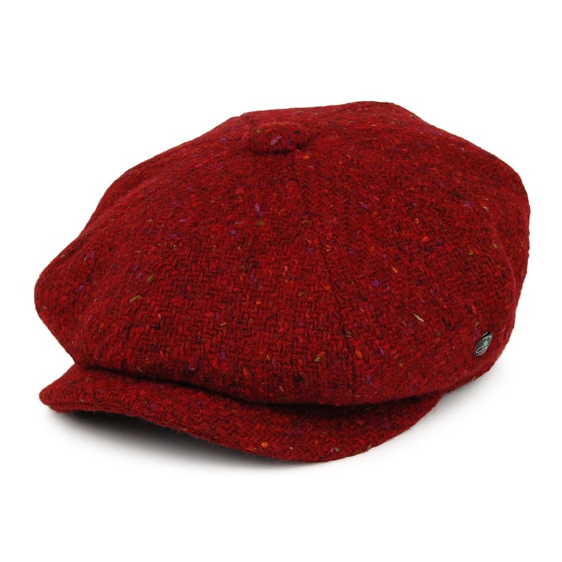 City Sport Donegal Tweed Marl Deep Fit Newsboy Cap – Wine 55