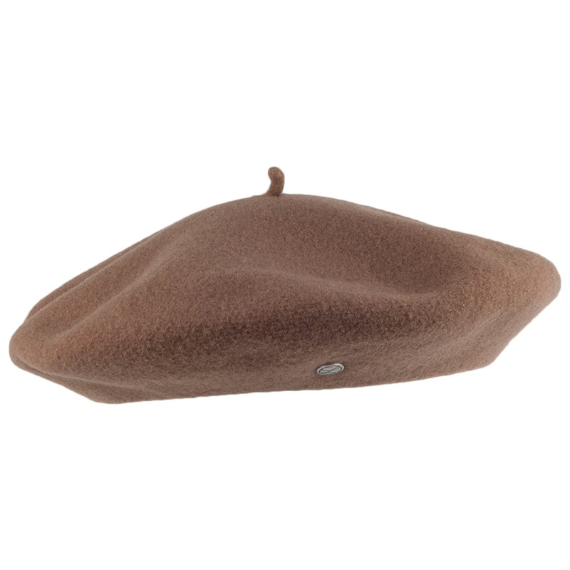 Hritage par Laulhre Hats Authentique Merino Wool Beret – Light Brown 1-Size