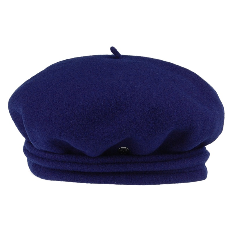 Hritage par Laulhre Hats Chopin Merino Wool Beret – Royal Blue 1-Size