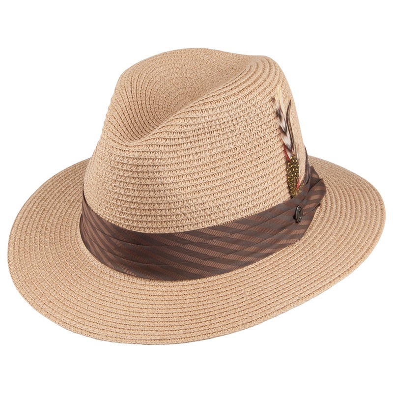Jaxon & James Toyo Braided Fedora Cappuccino Wholesale Pack Prepack