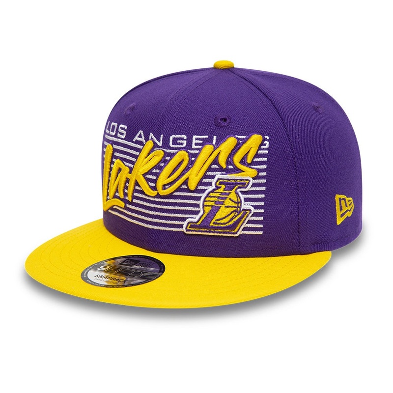 Los Angeles Lakers 9FIFTY Team Wordmark Purple/Yellow Cap M-L