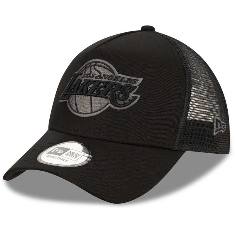 Los Angeles Lakers 9FORTY Bob Team Logo Trucker Black Cap One Size