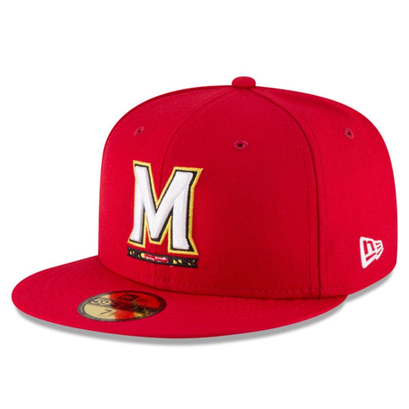 Maryland Terrapins New Era CLASSIC 59FIFTY Fitted NCAA Hat – Red/Yellow 6 7/8