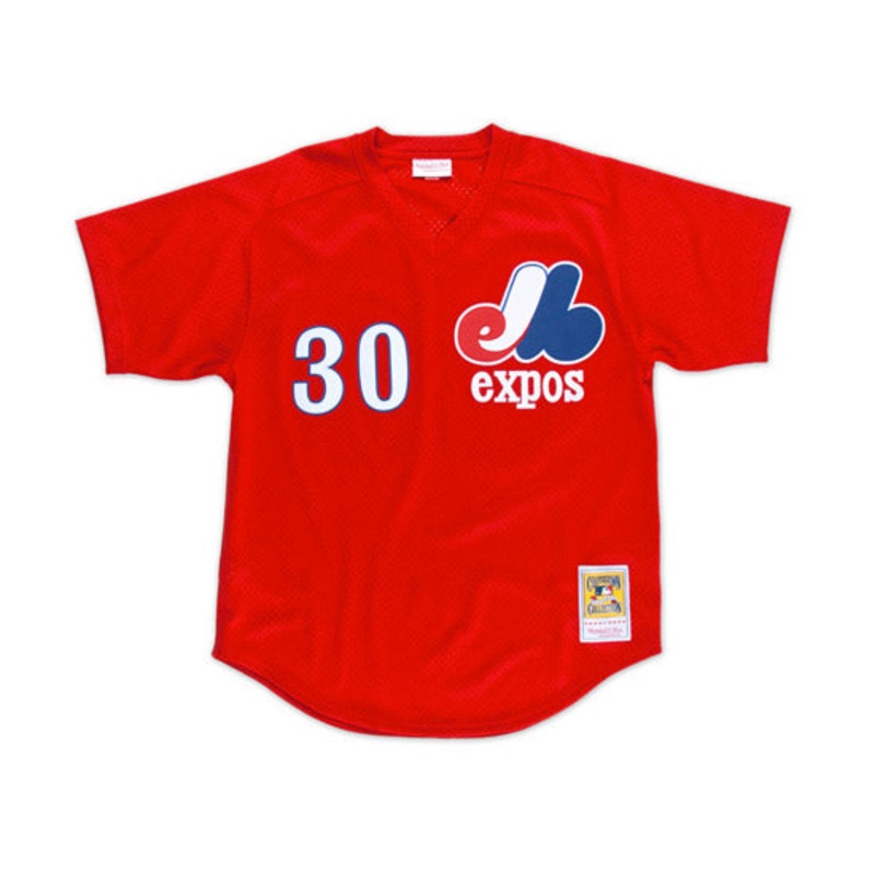MONTREAL EXPOS Authentic Mitchell & Ness 1989 Tim Raines # 30 Cooperstown Collection Throwback Mesh Batting Practice Jersey m