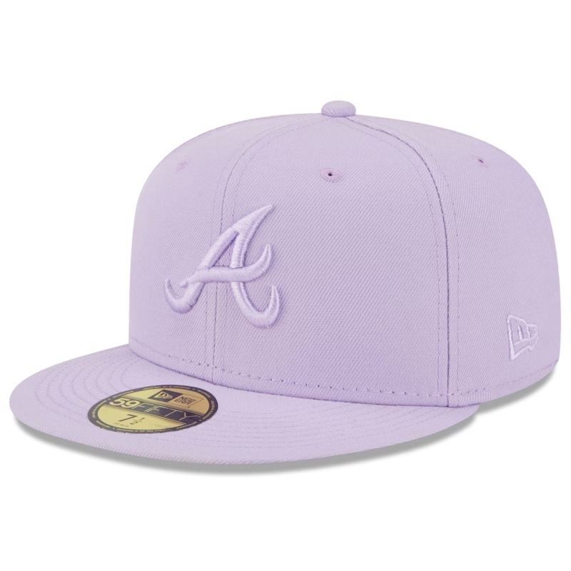 New Era Atlanta Braves Lavender 59FIFTY Fitted Hat