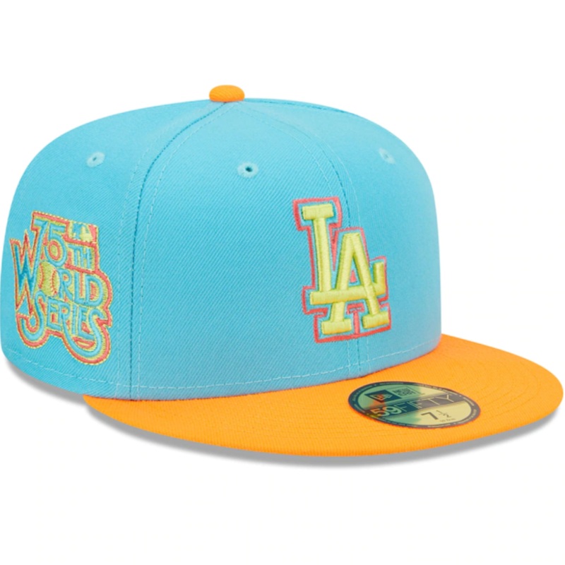 New Era Los Angeles Dodgers Blue/Orange 1978 World Series Vice Highlighter 59FIFTY Fitted Hat
