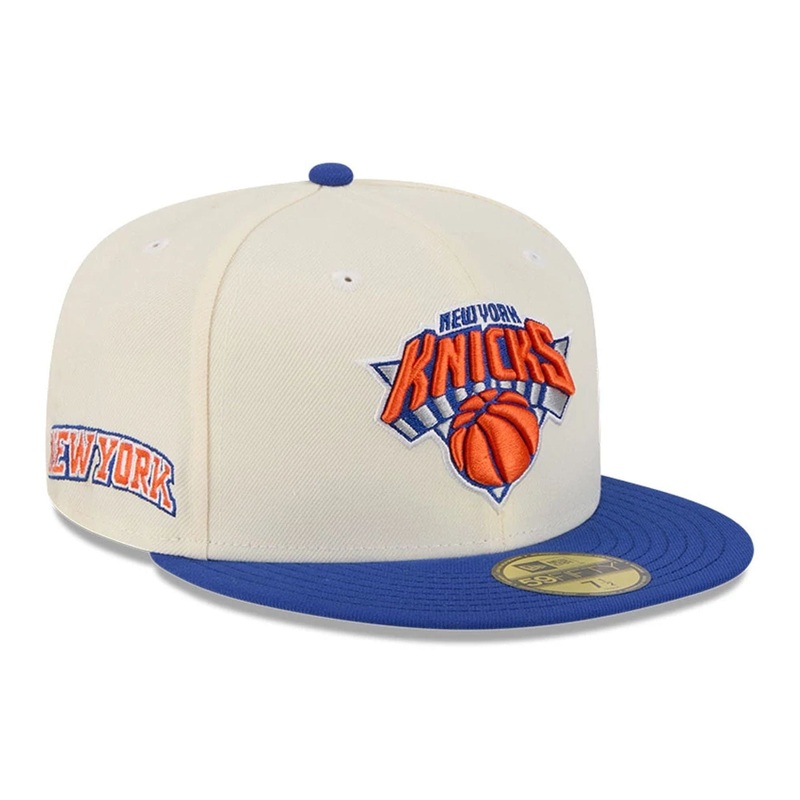 New York Knicks NBA White 59FIFTY Fitted Cap 6 3/8