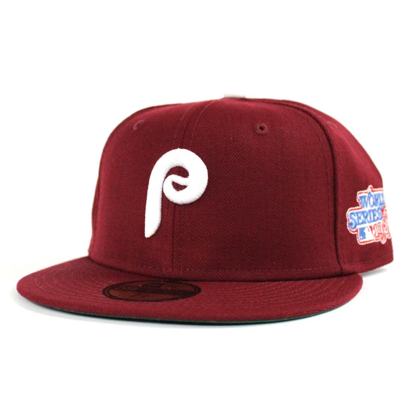 Philadelphia Phillies 1980 World Series New Era 59Fifty Fitted Hat (Cardinal Green Under Brim) 7