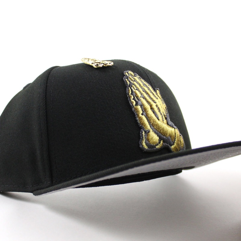 Praying Hands New Era 59Fifty Fitted Hat (Black Gray Under Brim) 7
