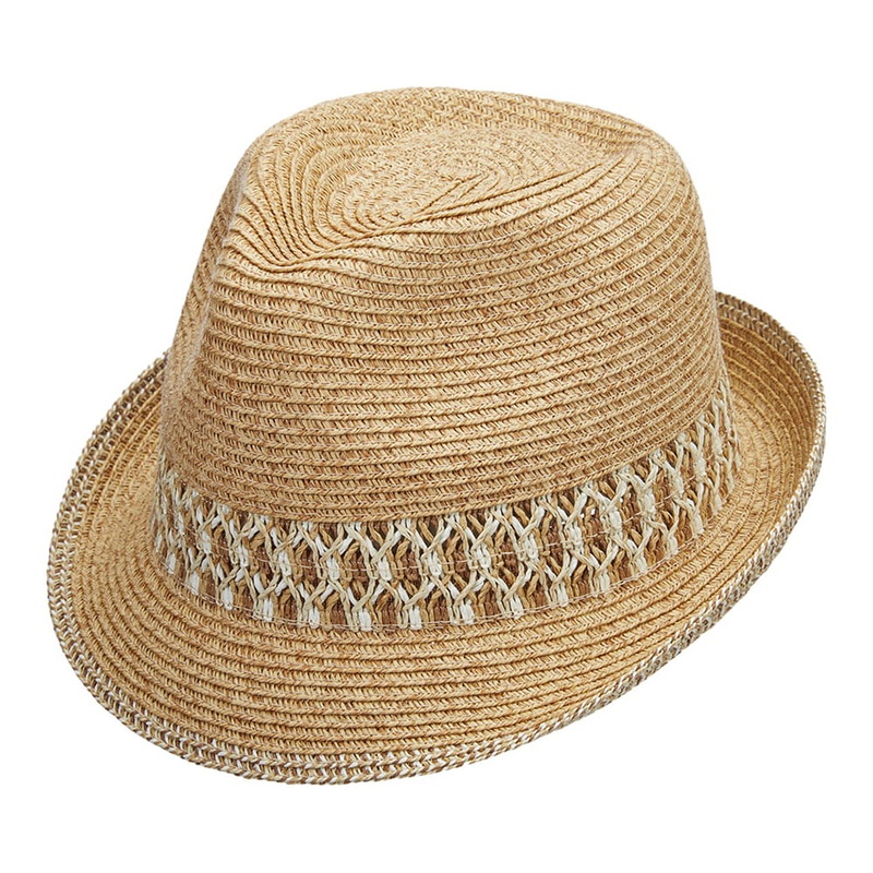 Scala Hats Paper Braid Trilby Hat – Natural 1-Size