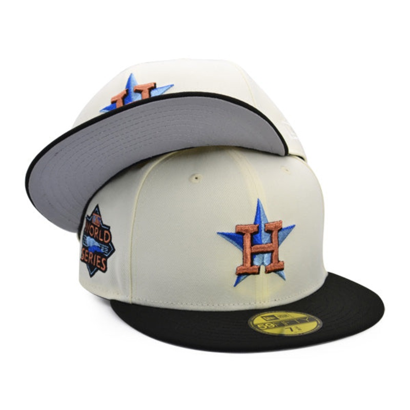 Houston Astros 2022 WSC TRIPLE METALLIC Exclusive New Era 59Fifty Fitted Hat  Chrome/Black 6 7/8