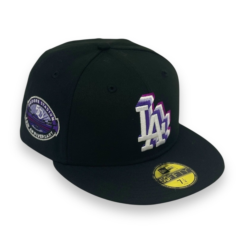 LOS ANGELES DODGERS (BLACK) “50TH ANN” NEW ERA 59FIFTY FITTED 67/8