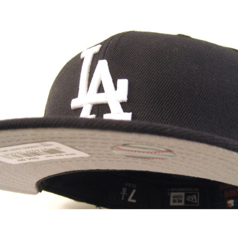 Los Angeles Dodgers New Era 59Fifty Fitted Hats (NY YANKEES COLOR NAVY GREY UNDER BRIM) 7
