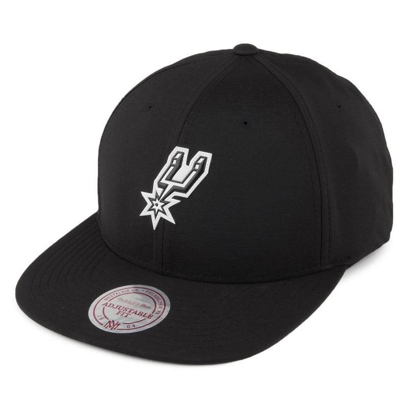 Mitchell & Ness San Antonio Spurs Strapback Cap – NBA Check – Black Adjustable