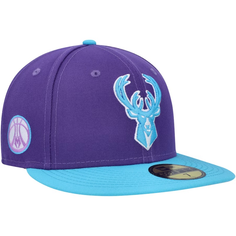 New Era Milwaukee Bucks Purple Vice 2023 59FIFTY Fitted Hat