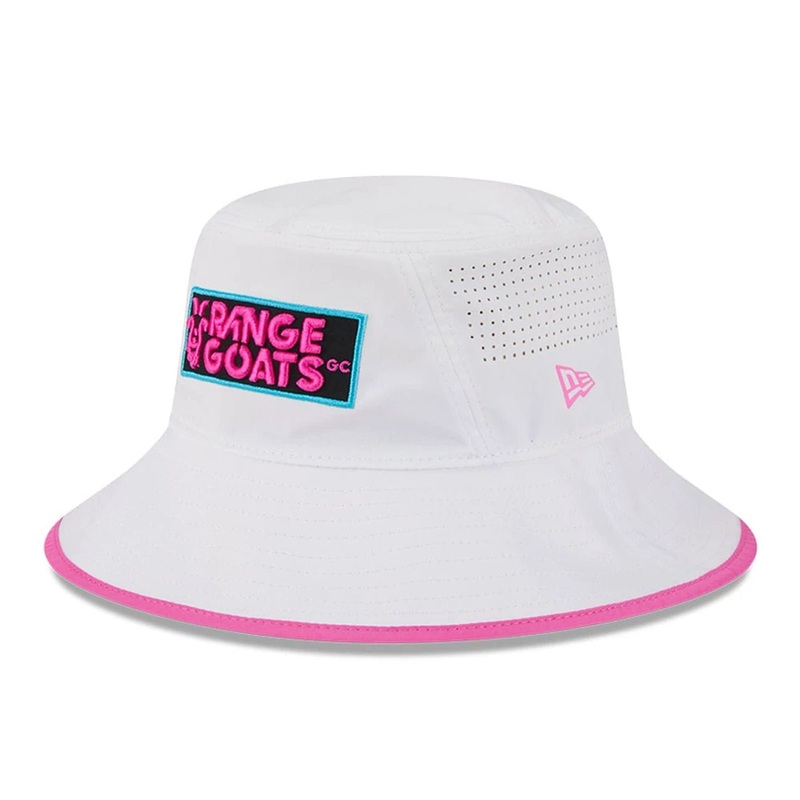 Rangegoats LIV Golf 2025 White Explorer Bucket Hat S-M