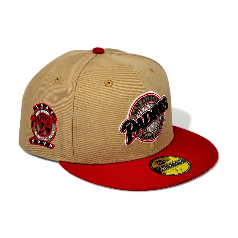 SAN DIEG PADRES (CAMEL) (25TH ANN 1969-1993) NEW ERA 59FIFTY FITTED (GREEN UNDER VISOR) 67/8