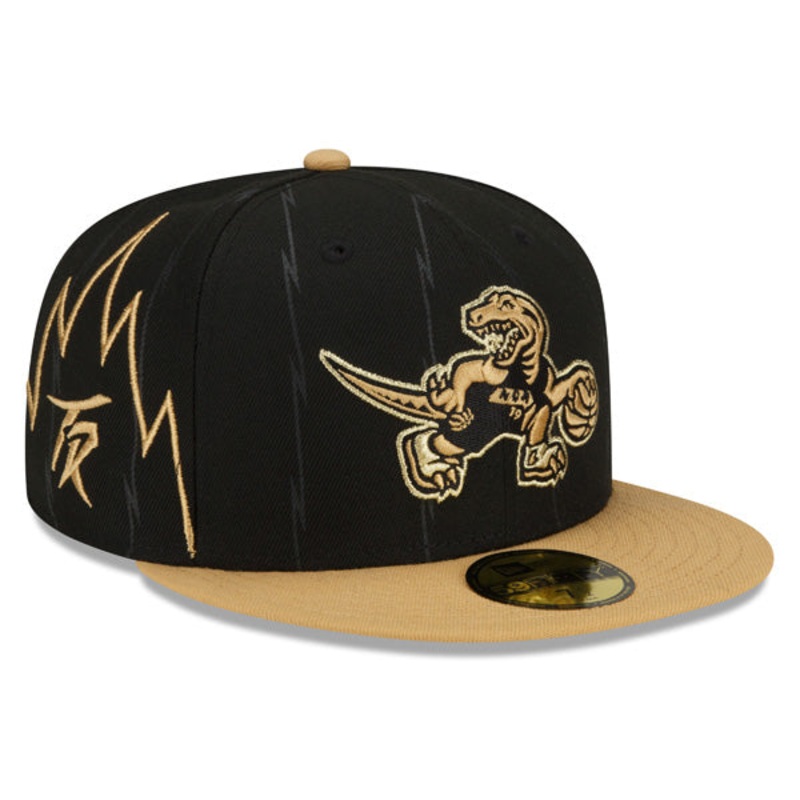 Toronto Raptors New Era NBA 2022 CITY EDITION Official 59Fifty Fitted Hat – Black/Gold 8 1/8