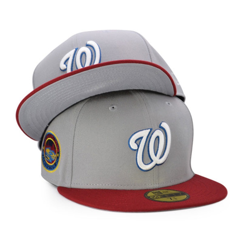 Washington Nationals 2008 INAUGURATION Exclusive New Era 59Fifty Fitted Hat  – Gray/Brick 7