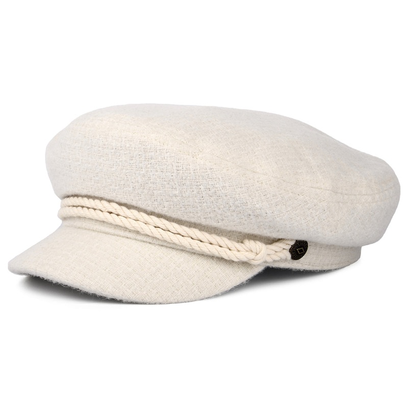 Brixton Hats Boucle Fiddler Cap – Off White Small-56cm