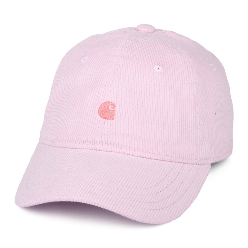 Carhartt WIP Hats Harlem Corduroy Baseball Cap – Light Pink Adjustable