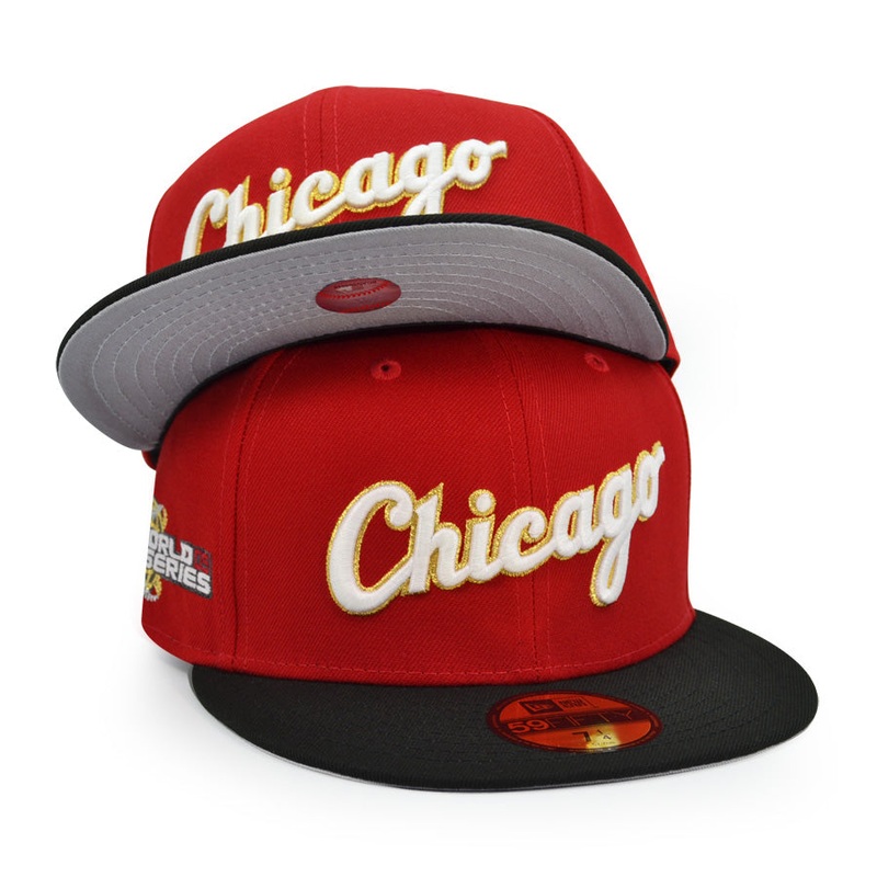 Chicago White Sox 2005 WORLD SERIES Exclusive New Era 59Fifty Fitted Hat – Scarlet/Black 6 7/8