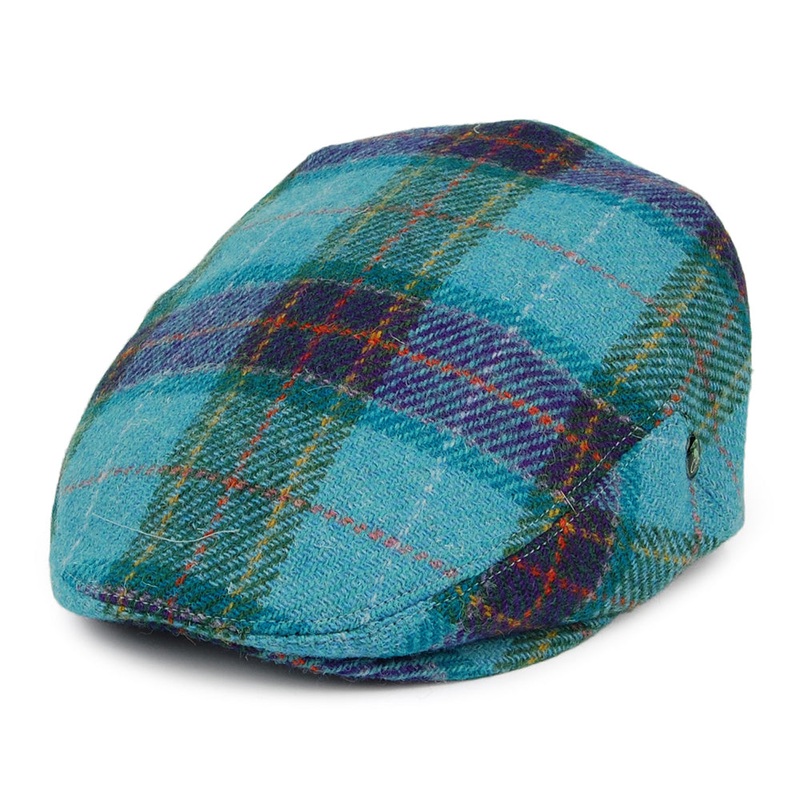 City Sport HARRIS TWEED Hawkins Flat Cap – Blue-Purple 55