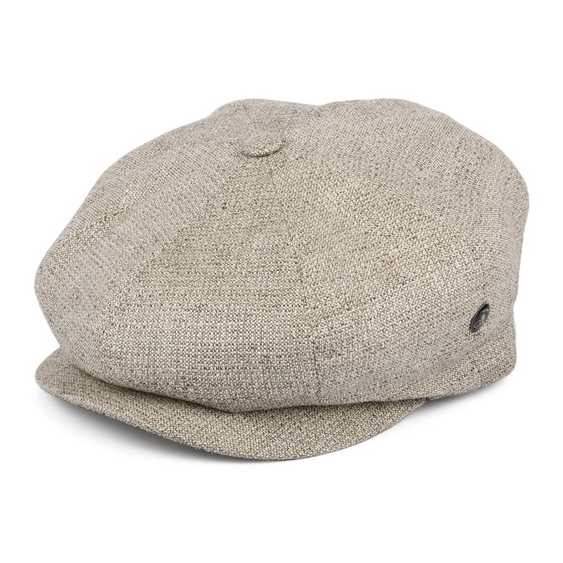 City Sport Linen Blend Newsboy Cap – Tan S