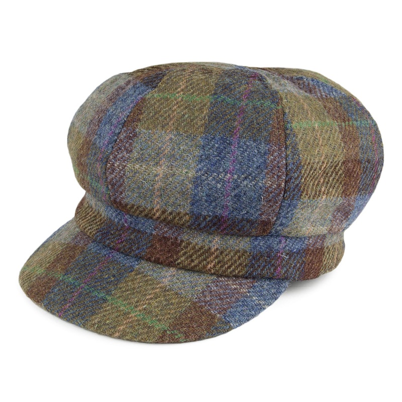 Failsworth Hats HARRIS TWEED Gabby Baker Boy Cap – Blue-Green Small/Medium