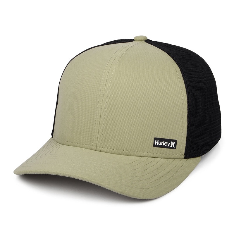 Hurley Hats League Flexfit Trucker Cap – Khaki-Black Adjustable