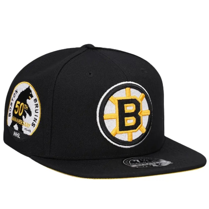 Mitchell & Ness Boston Bruins 50th Anniversary Vintage Dynasty Fitted Hat