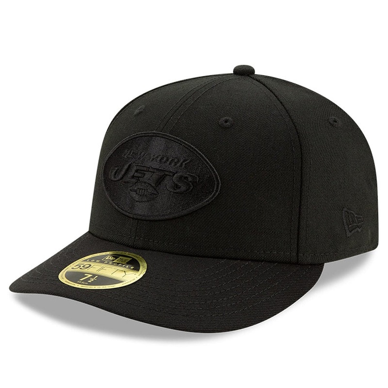 New Era Black New York Jets Team Logo Low Profile 59FIFTY Fitted Hat