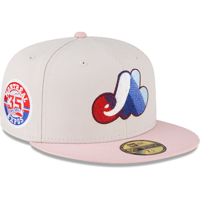 New Era Just Caps Stone Pink Montreal Expos 2023 59FIFTY Fitted Hat