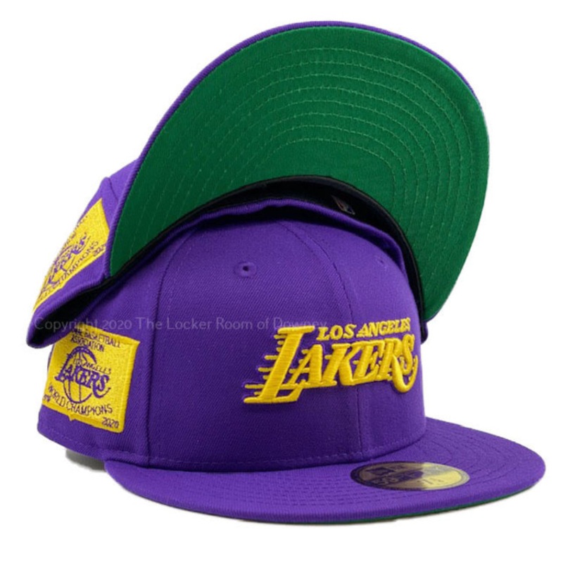New Era Los Angeles Lakers Purple/Yellow 17x Champions Patch 59FIFTY Fitted Hat