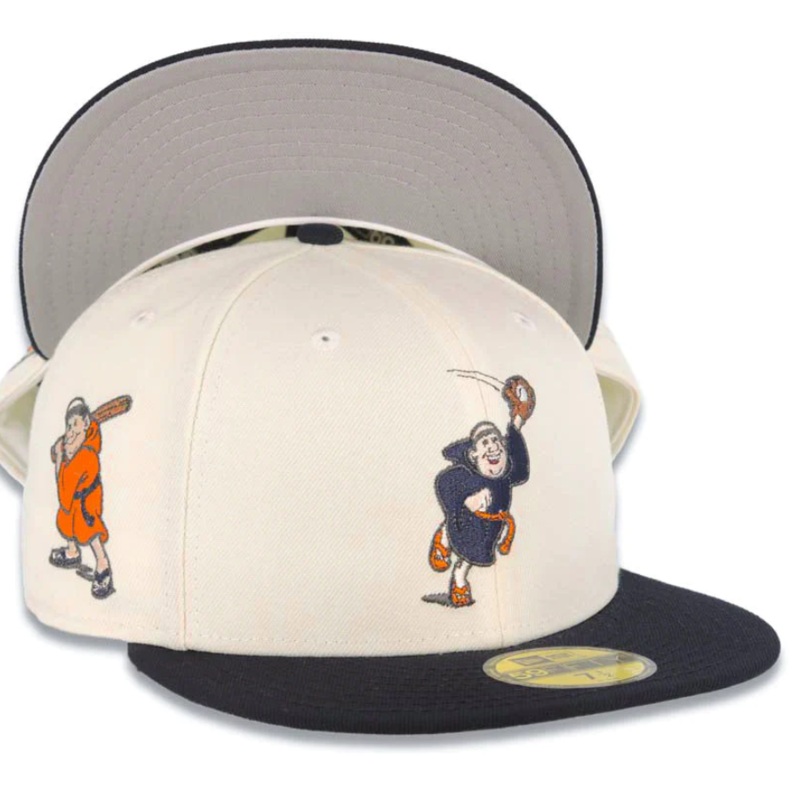 New Era San Diego Padres Cream/Navy Catching Friar 59FIFTY Fitted Hat
