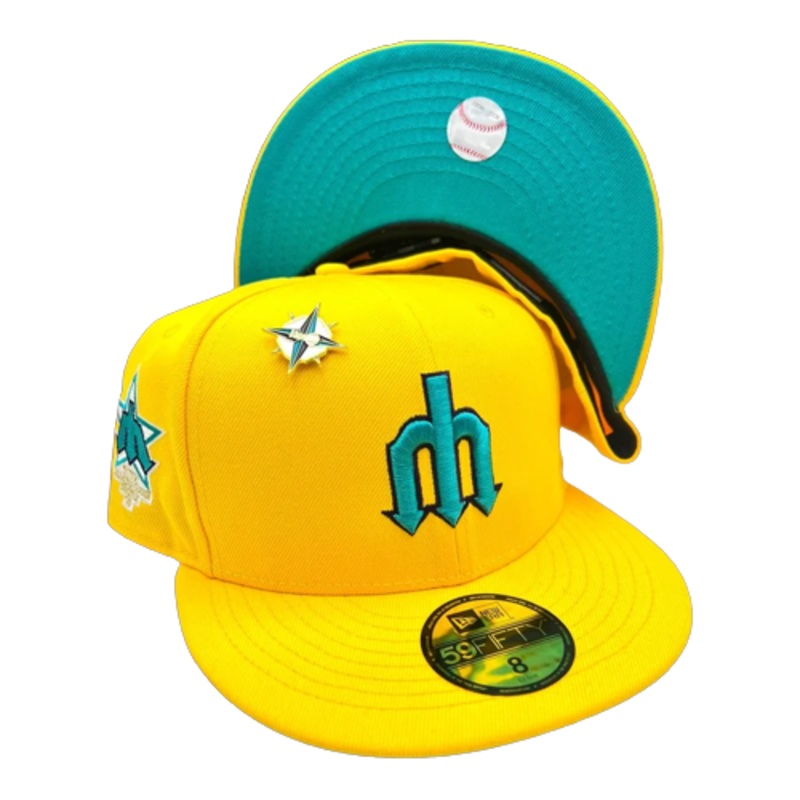 New Era Seattle Mariners Yellow/Teal 1979 All-Star Game 59FIFTY Fitted Hat