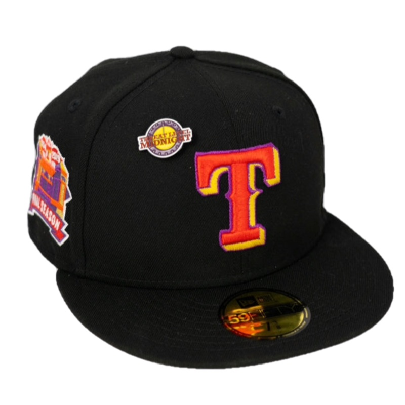New Era Texas Rangers Black/Red Final Season Purple UV 59FIFTY Fitted Hat